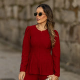 ELEVATE BLOUSE CHERRY