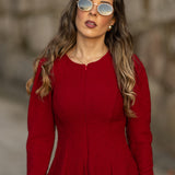 ELEVATE BLOUSE CHERRY