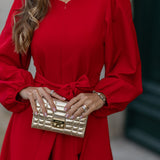 VESTIDO VALIENTE EDEN VERDE Y FUCSIA