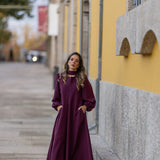 VESTIDO VALIENTE EDEN VERDE Y FUCSIA