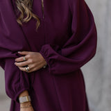 VESTIDO VALIENTE EDEN VERDE Y FUCSIA