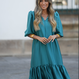 VESTIDO ESTRELLA VERDE ESMERALDA