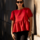 I LOVE ME RED BLOUSE
