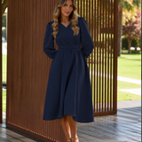 SERENA DRESS NAVY BLUE FALL VERSION