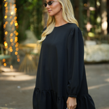 BE TRUE DRESS BLACK & LEOPARD