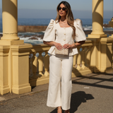 BLUSA BARBIE JACQUARD BEIGE