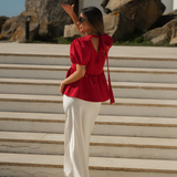 I LOVE ME RED BLOUSE