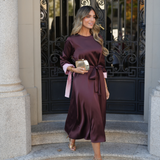 BRAVE DRESS BORDEAUX & ROSE