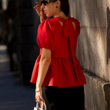 I LOVE ME RED BLOUSE