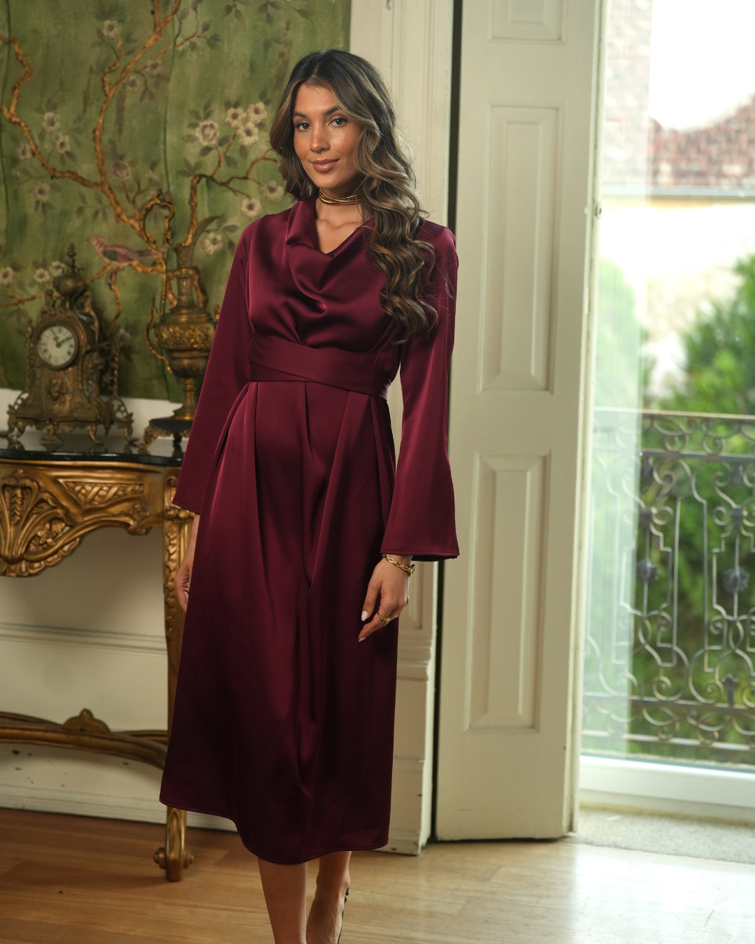 LIGHT DRESS BORDEAUX