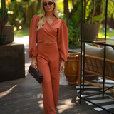 FÉNIX JUMPSUIT TERRACOTA-FALL VERSION