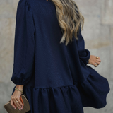 FLOWER DRESS MARITIME BLUE