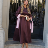 BRAVE DRESS BORDEAUX & ROSE