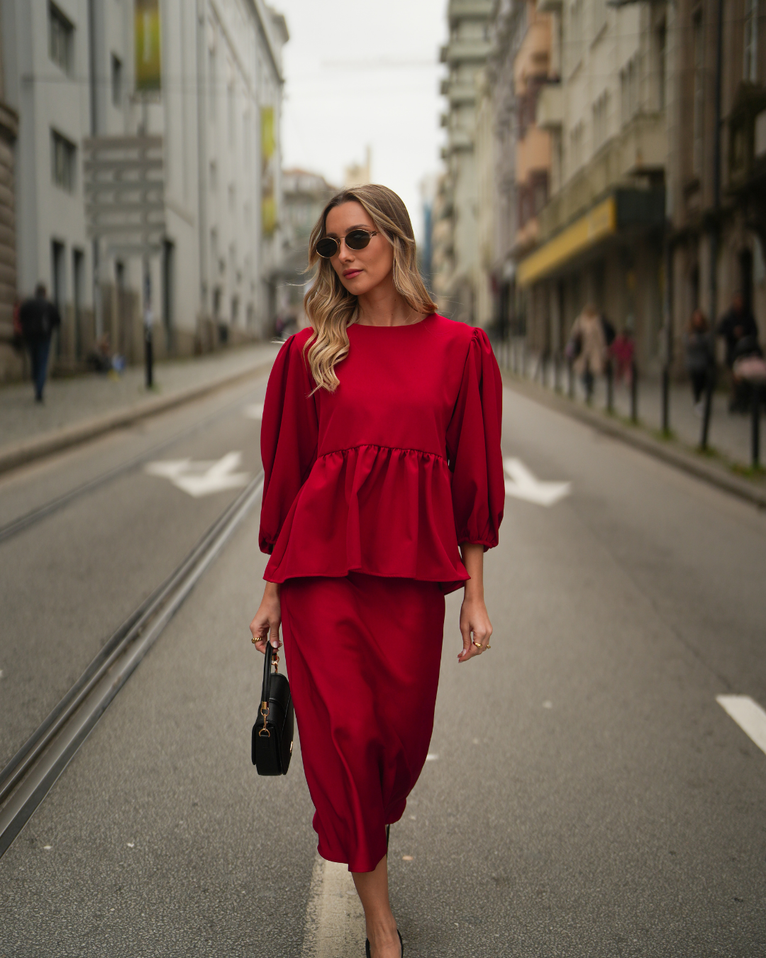 I LOVE ME RED VELVET BLOUSE