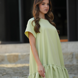 VESTIDO TRUST LIMA Y LAVANDA
