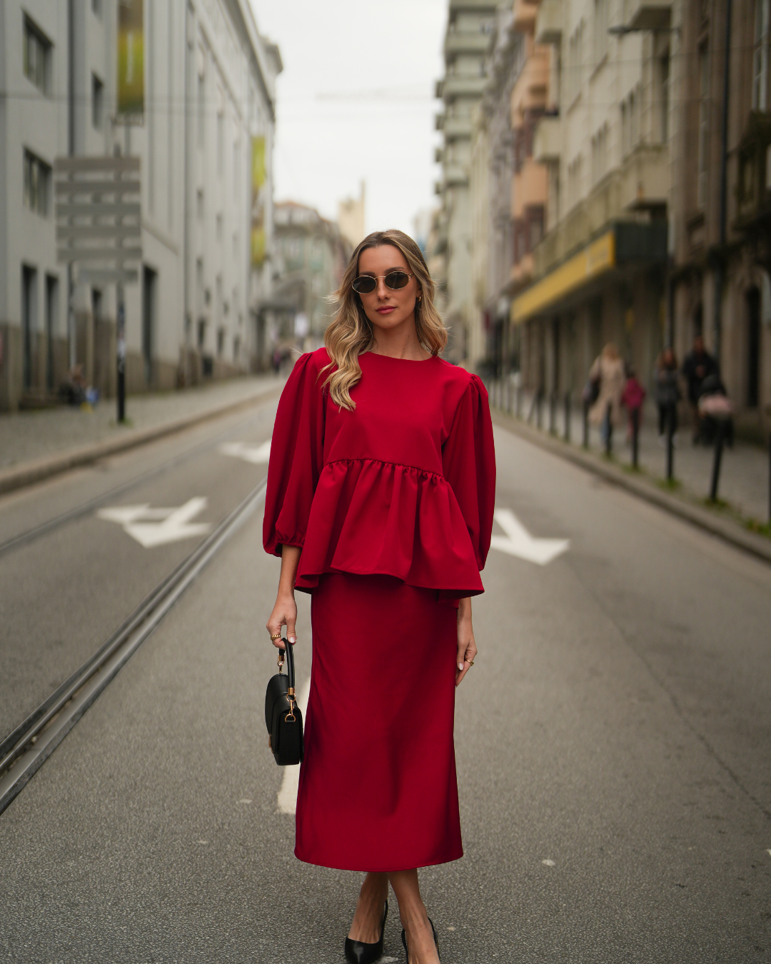 I LOVE ME RED VELVET BLOUSE