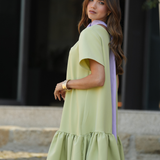 VESTIDO TRUST LIMA Y LAVANDA