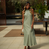 I LOVE MYSELF DRESS SAGE GREEN