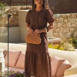 LUNA BLOUSE CHOCOLAT