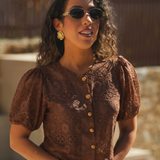 LUNA BLOUSE CHOCOLAT