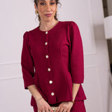ELEVATE BLOUSE ROSE RED