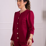 ELEVATE BLOUSE ROSE RED