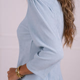 ELEVATE BLOUSE SKY BLUE