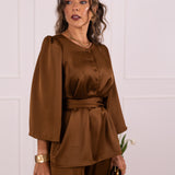 AURA BLOUSE CHOCOLAT