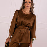 AURA BLOUSE CHOCOLAT