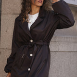 BE POWERFUL TRENCH COAT CASTANHO - IMPERMEÁVEL