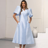 BRIDGERTON DRESS AZUL CELESTE