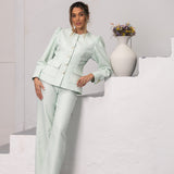 VICHY PANTS AQUA GREEN