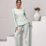 VICHY PANTS AQUA GREEN