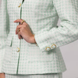 VICHY COAT AQUA GREEN
