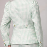 VICHY COAT AQUA GREEN