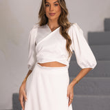 FÉNIX SATIN DRESS WHITE