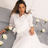 FÉNIX SATIN DRESS WHITE
