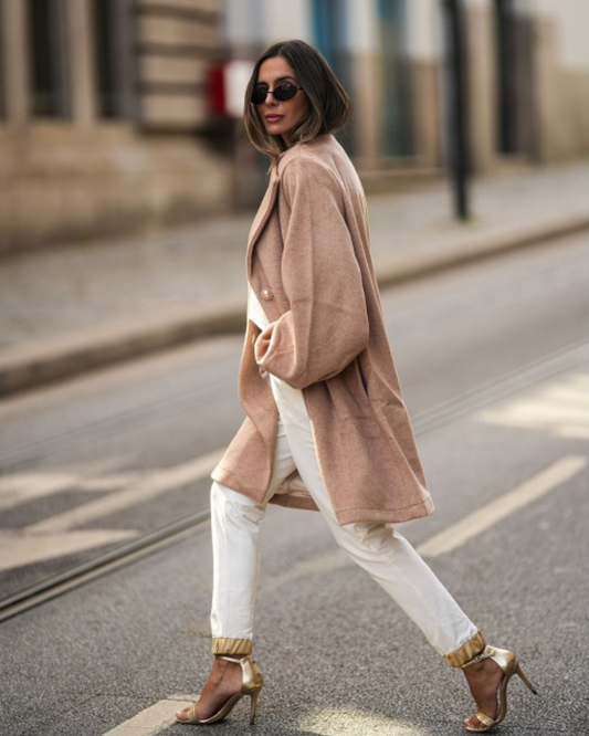 BE UNIQUE COAT - BEIGE